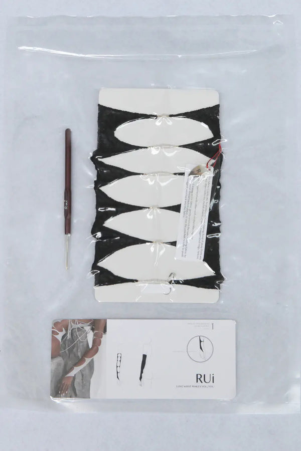 Rui Zhou One-handed Sleeve R009 Series Pearl Link Elastic Comfort Contemporary Art Experimental Skin-friendly RZ-GLOVER009-HEI Black R009